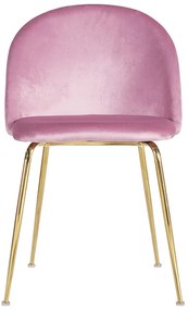 Pack 6 Cadeiras Golden Dalnia Veludo - Rosa