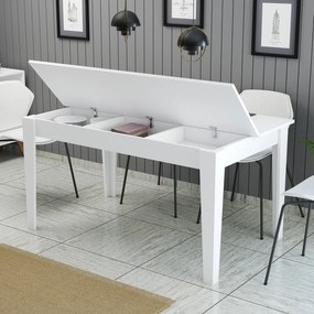 Mesa de Jantar "Milano" com Arrumação – 145x88x75 cm – Branco – Design