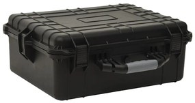 vidaXL Mala de viagem portátil 55x43x21 cm PP preto