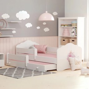 Cama infantil branca bailarina 160x80 - colchão e estrado incluído