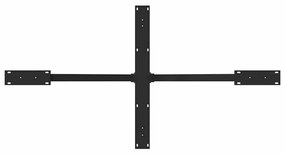 Perna mesa jantar aranha forma 150x78x(72-73) cm aço preto