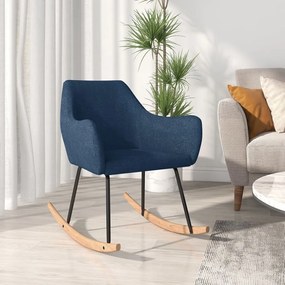 vidaXL Cadeira de baloiço tecido azul