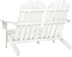 Cadeira de jardim Adirondack 2 lugares abeto maciço branco