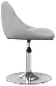 Cadeiras de jantar giratórias 2 pcs veludo cinzento-claro