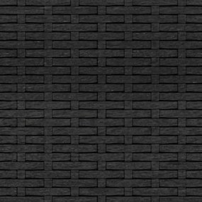 Conjunto lounge de jardim vime PE preto