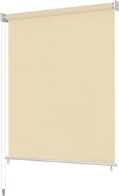 vidaXL Estore de rolo para exterior 160x230 cm creme