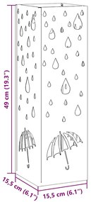 Suporte para Guarda-chuva Antracite Metal Padrão