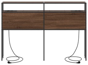 Cabeceira de armazenamento Carvalho castanho 120 cm