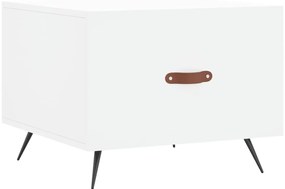 Mesas de centro 2 pcs 50x50x40 cm madeira processada branco