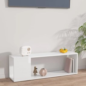 Móvel de TV 100x24x32 cm derivados de madeira branco brilhante