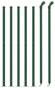Cerca de malha de arame com flange 0,8x10 m verde