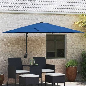 vidaXL Guarda-Sol de Jardim Azul Céu Montado na Parede 247 cm
