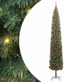 vidaXL Árvore de Natal Artificial Verde 270 cm PVC e Aço e Plástico