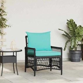 vidaXL Cadeira de Jardim Preto 60 x 70 x 78cm vime PE