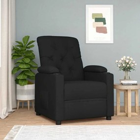 vidaXL Poltrona reclinável tecido preto