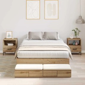 vidaXL Estrado de Cama Carvalho Artesanal 120x200 cm