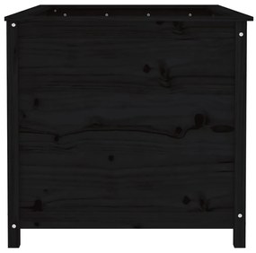 Canteiro elevado de jardim 119,5x82,5x78 cm pinho maciço preto