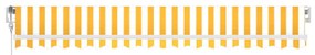 Toldo autom. LED e sensor de vento 400x300 cm amarelo/branco