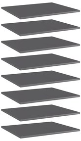 Prateleiras para estante 8 pcs derivados de madeira cinza