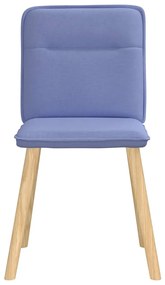 Cadeiras de jantar 6 pcs Jeans Tecido Azul