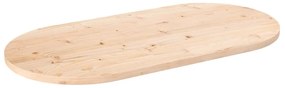 Tampo de mesa oval 100x50x2,5 cm madeira de pinho maciça