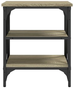 Mesas de apoio 2pcs 40x42x50 cm derivados de madeira cor sonoma