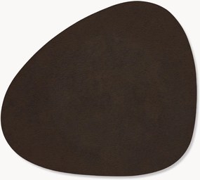 Bases para copos assimétricas artesanais em couro Curve, conjunto de 4