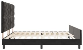 Cama de Veludo Preto vidaXL 200x200 cm
