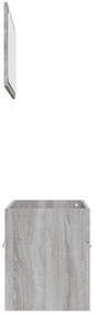 2 pcs conjunto móveis WC derivados de madeira sonoma cinza