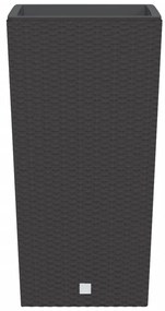 Vaso com interior removível 21 / 49 L vime PP castanho