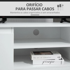 HOMCOM Móvel de TV Moderno Mesa de TV de Sala com 2 Portas 2 Prateleir