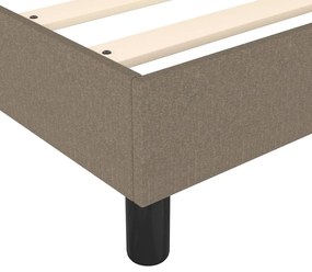 Cama com molas/colchão 80x200 cm tecido castanho-acinzentado
