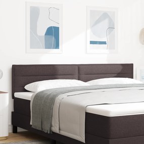 Cabeceira vidaXL Design Linhas Marrom Escuro 180 cm Tecido