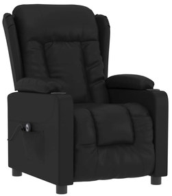 Poltrona reclinável elétrica couro artificial preto