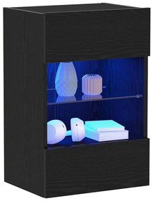 Armário para TV LED vidaXL Preto Carvalho 40x30x60,5cm de Madeira Enge