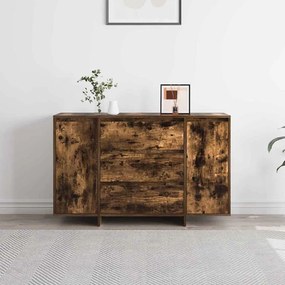Sideboard Carvalho Fumado 120x41x75 cm Madeira Reforçada