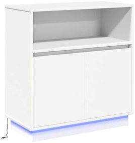 Sideboard com LED Branco 71x34,5x75 cm Madeira Engenharia