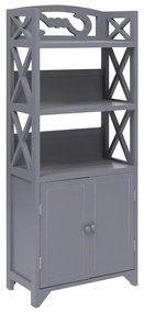 vidaXL Armário de casa de banho 46x24x116cm madeira paulownia cinzento