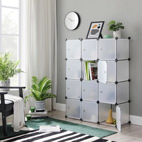 Armario Cubos com 12 compartimentos 93 x 31 x 123 cm Branco