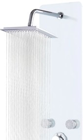 Coluna de duche em vidro 25x44,6x130 cm branco