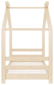 Estrutura de cama infantil 70x140 cm madeira de pinho maciça