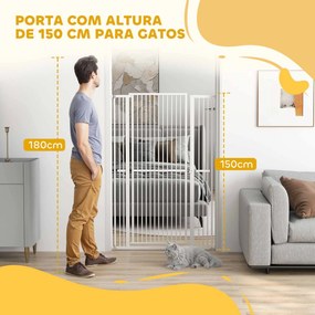 PawHut Barreira para Cães Extra Alta Barreira para Cães com Largura Aj