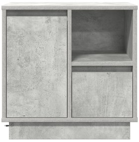 Mesas de cabeceira com LED 2 pcs betão cinza 50x34.5x50 cm