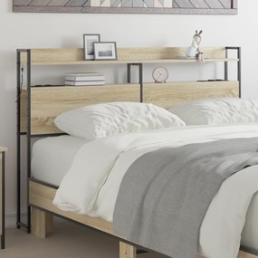 vidaXL Cabeceira de armazenamento Carvalho Sonoma 120 cm
