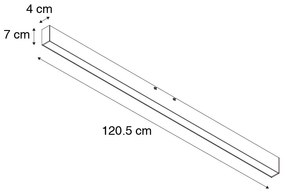 Candeeiro de teto preto com LED regulável 3 etapas 2700-4000K - Keane Moderno