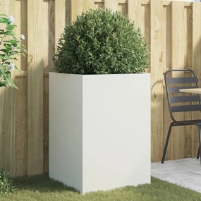 Vaso/floreira 52x48x75 cm aço branco
