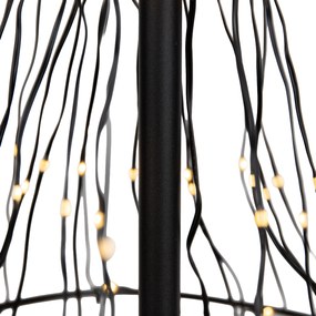 Árvore de Natal preta de chão 150cm incl. LED com temporizador IP44 - Ugoku