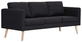 2 pcs conjunto de sofás tecido preto