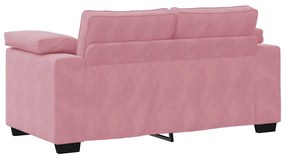 Sofá-luvas 120 cm veludo rosa