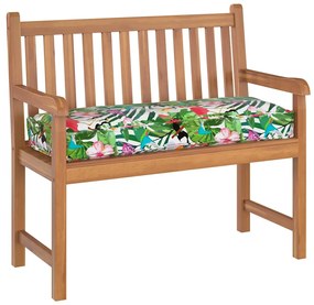 vidaXL Almofada de palete para banco Floral Multicolor 110 x 40 x 8 cm
